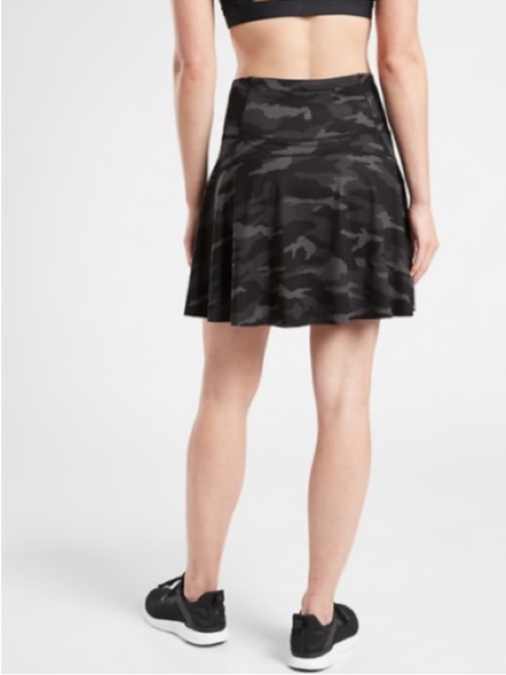 Athleta Black Gray Camo Skater Skirt